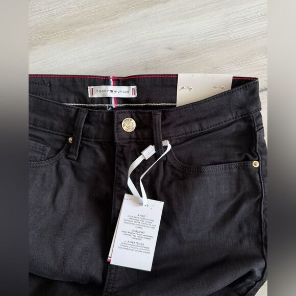 Tommy Hilfiger Skinny Como Regular Waist Jeans 26/30 Black NWT IN PKG - Picture 8 of 10